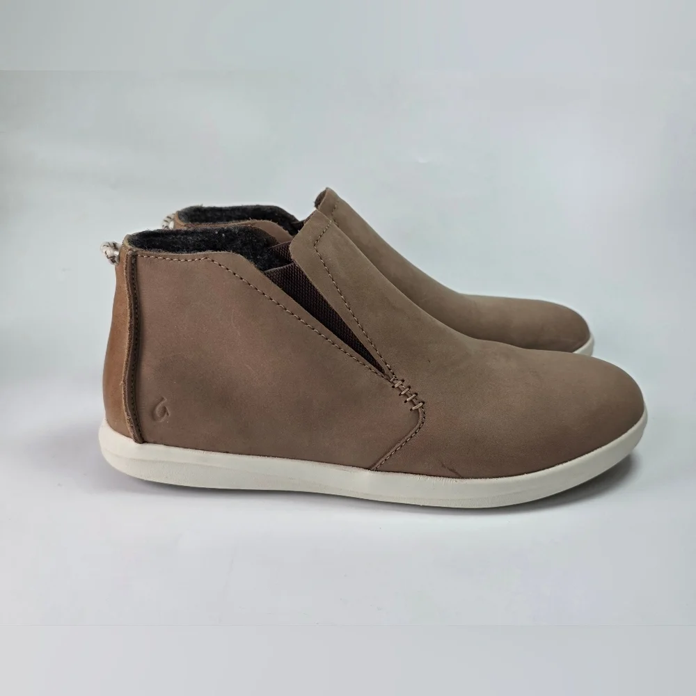Olukai Women's Hawai‘iloa Manu Hope Taupe Grey/Off White Size 10